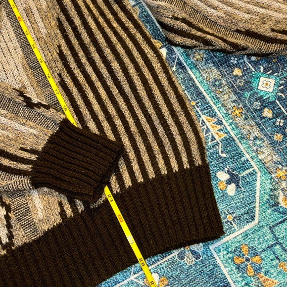 Vintage Chunky Sweater In Shades Of Brown, Men’s Size Large - Picture 4 of 5